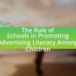 The Role of Schools in Promoting Advertising Literacy Among Children
